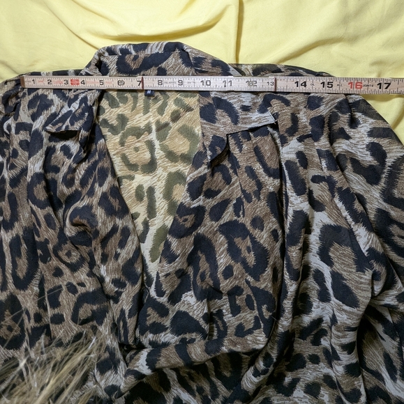 Leopard Print Sheer Blouse - Picture 7 of 12